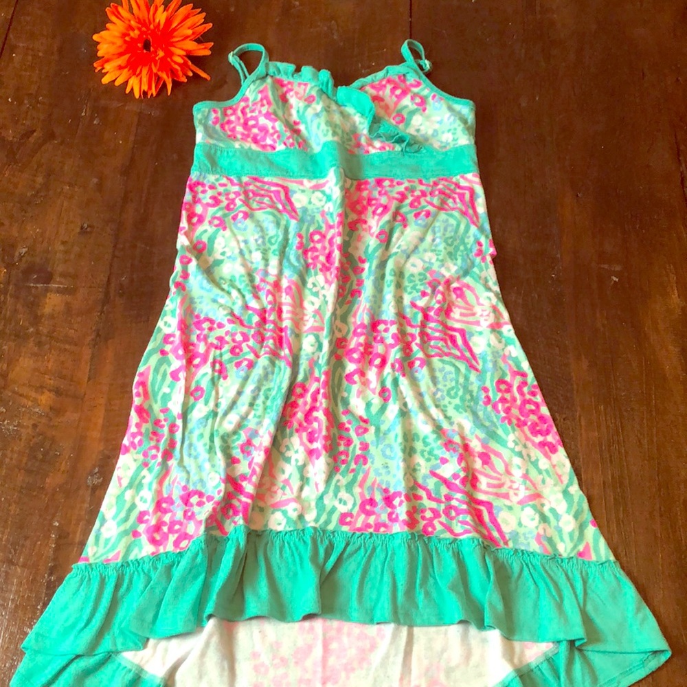Girls/Youth aqua and pink PJ dress.